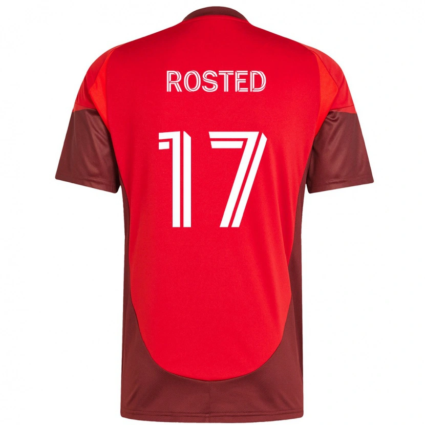 Danxen Niño Camiseta Sigurd Rosted #17 Blanco Rojo 1ª Equipación 2025/26 La Camisa