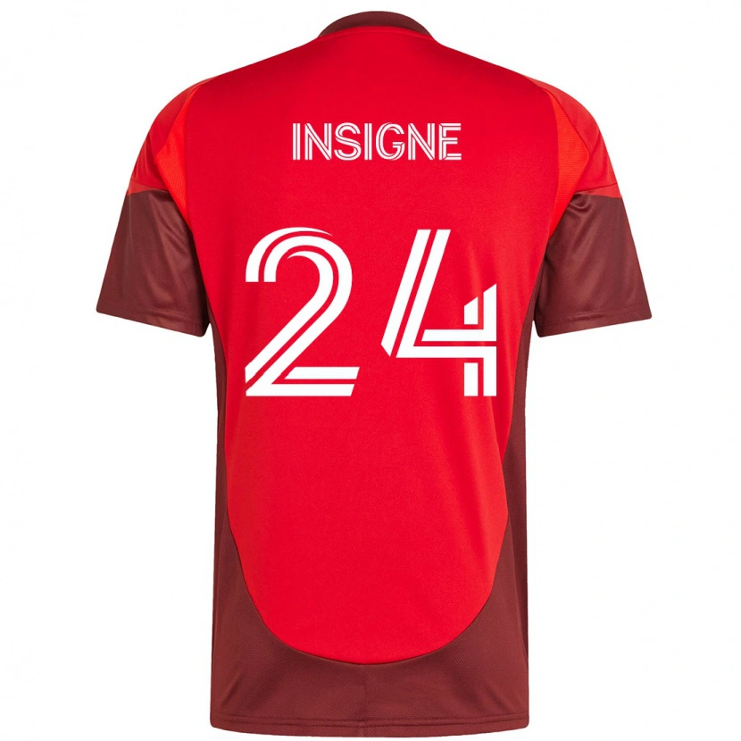 Danxen Niño Camiseta Lorenzo Insigne #24 Blanco Rojo 1ª Equipación 2025/26 La Camisa
