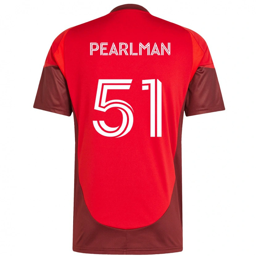 Danxen Niño Camiseta Adam Pearlman #51 Blanco Rojo 1ª Equipación 2025/26 La Camisa