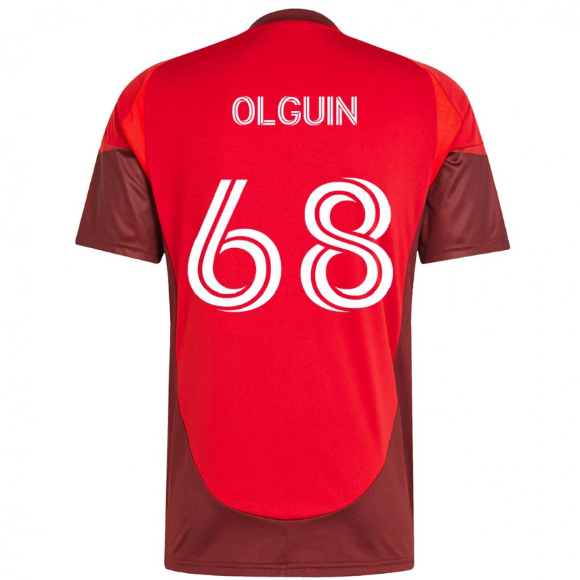 Danxen Niño Camiseta Lucas Olguin #68 Blanco Rojo 1ª Equipación 2025/26 La Camisa