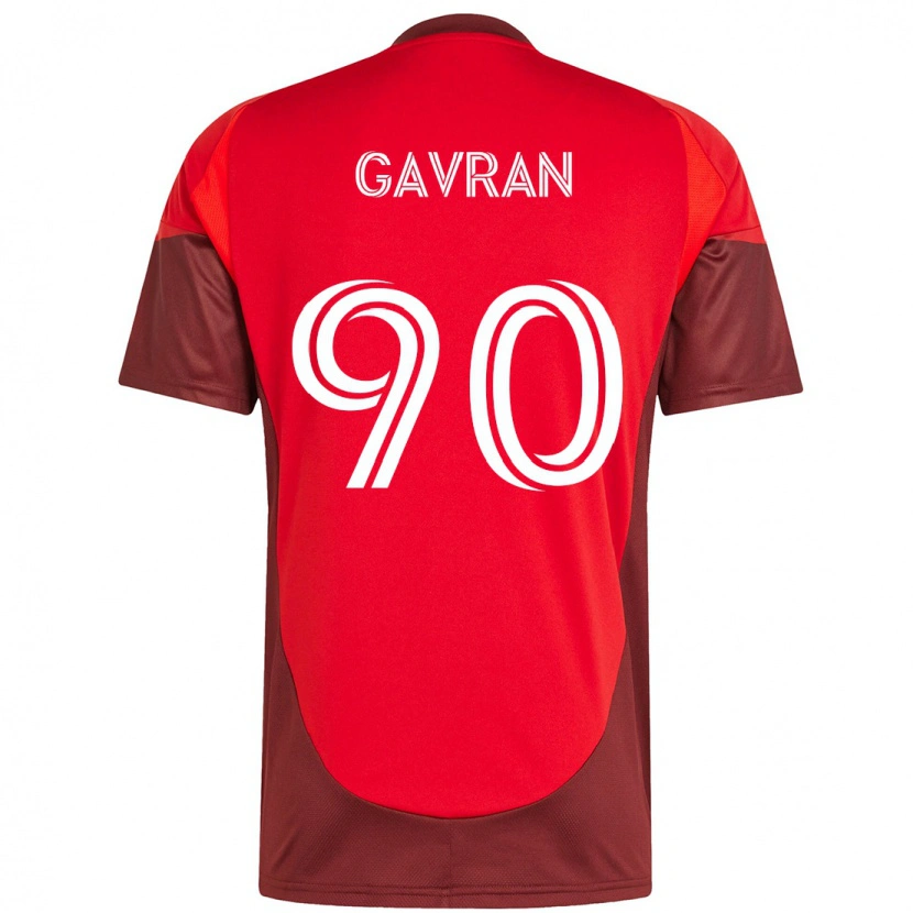 Danxen Niño Camiseta Luka Gavran #90 Blanco Rojo 1ª Equipación 2025/26 La Camisa