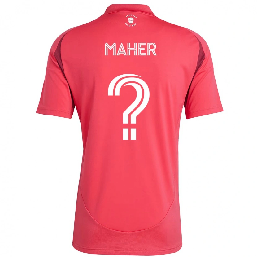 Danxen Niño Camiseta Josh Maher #0 Blanco Magenta 1ª Equipación 2025/26 La Camisa