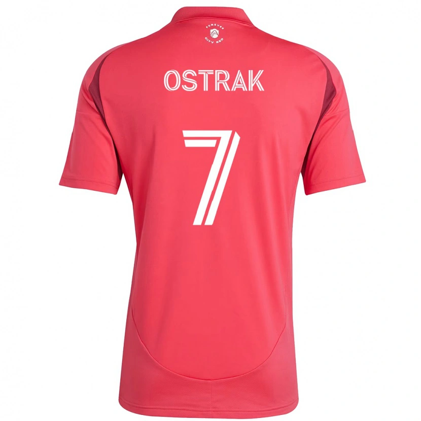 Danxen Niño Camiseta Tomas Ostrak #7 Blanco Magenta 1ª Equipación 2025/26 La Camisa
