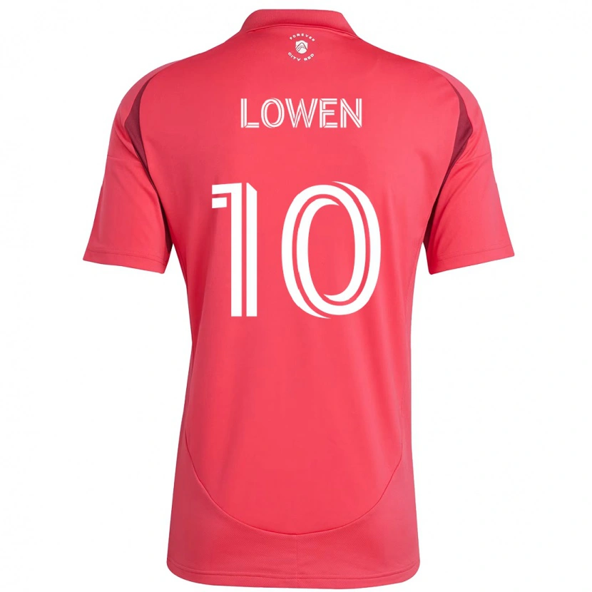 Danxen Niño Camiseta Eduard Löwen #10 Magenta Blanco 1ª Equipación 2025/26 La Camisa
