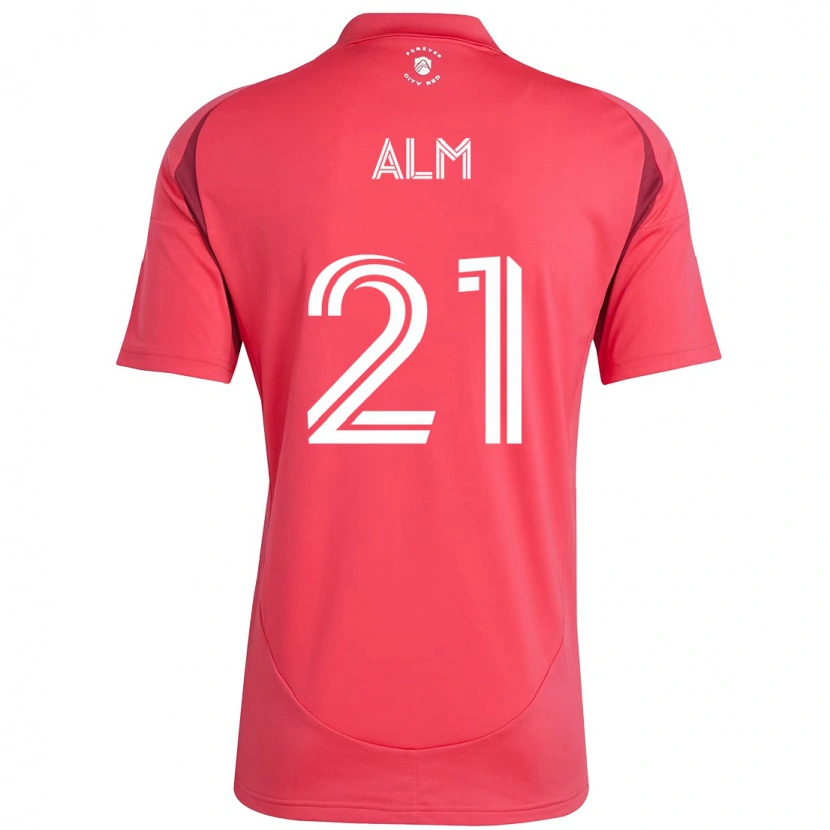 Danxen Niño Camiseta Rasmus Alm #21 Blanco Magenta 1ª Equipación 2025/26 La Camisa