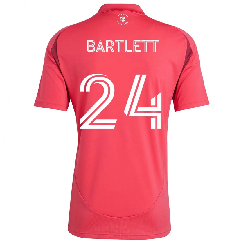 Danxen Niño Camiseta Lucas Bartlett #24 Blanco Magenta 1ª Equipación 2025/26 La Camisa