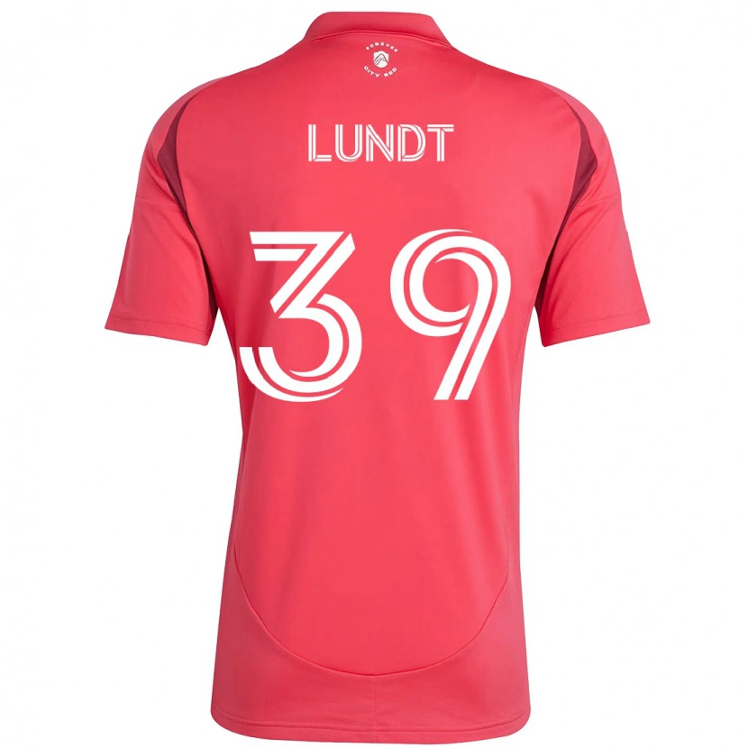 Danxen Niño Camiseta Ben Lundt #39 Blanco Magenta 1ª Equipación 2025/26 La Camisa