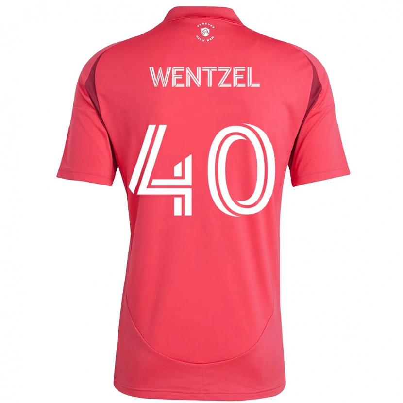 Danxen Niño Camiseta Michael Wentzel #40 Blanco Magenta 1ª Equipación 2025/26 La Camisa