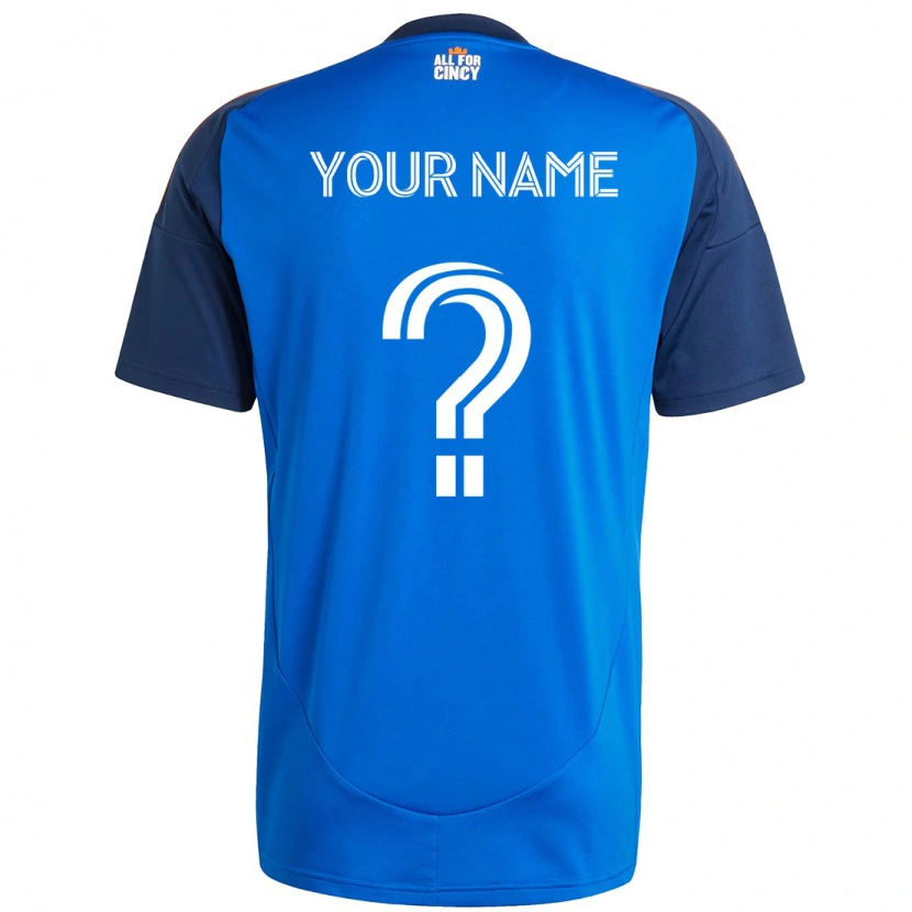 Danxen Niño Camiseta Su Nombre #0 Blanco Azul Naranja 1ª Equipación 2025/26 La Camisa
