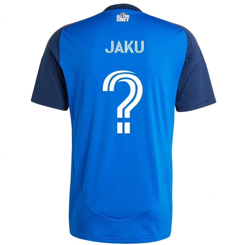 Danxen Niño Camiseta John Jaku #0 Blanco Azul Naranja 1ª Equipación 2025/26 La Camisa