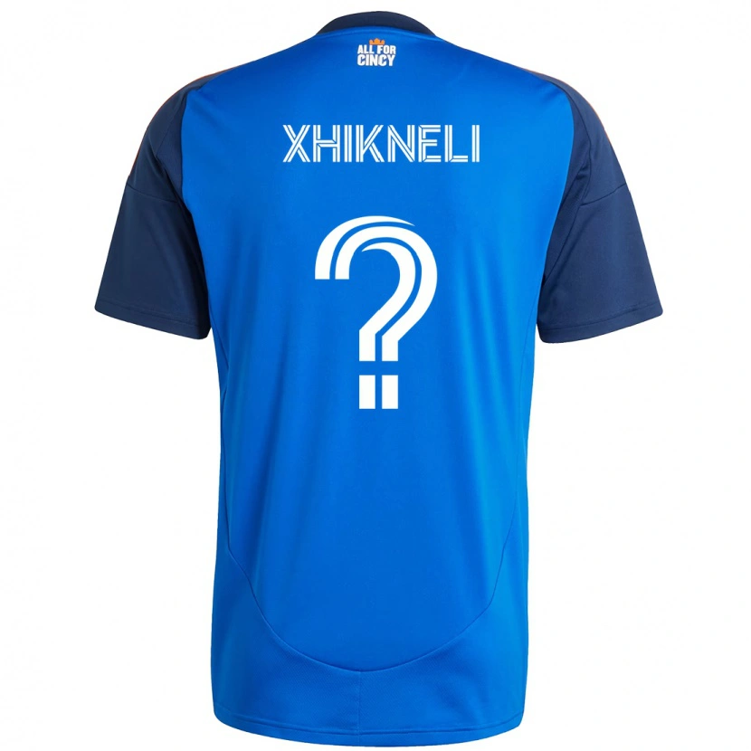 Danxen Niño Camiseta Diego Xhikneli #0 Blanco Azul Naranja 1ª Equipación 2025/26 La Camisa
