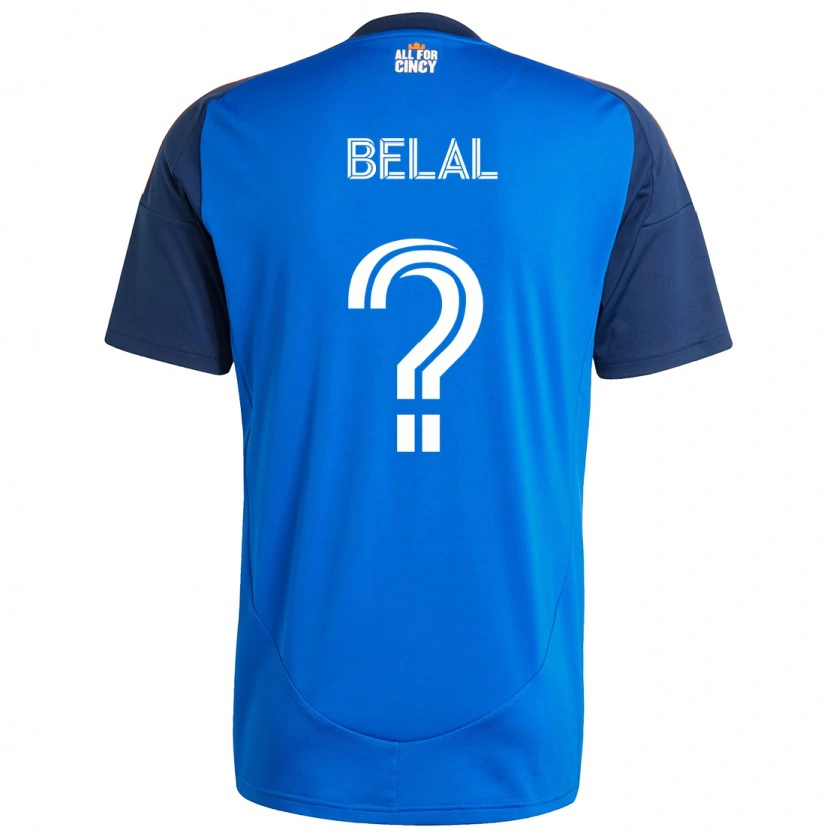 Danxen Niño Camiseta Ryan Belal #0 Blanco Azul Naranja 1ª Equipación 2025/26 La Camisa