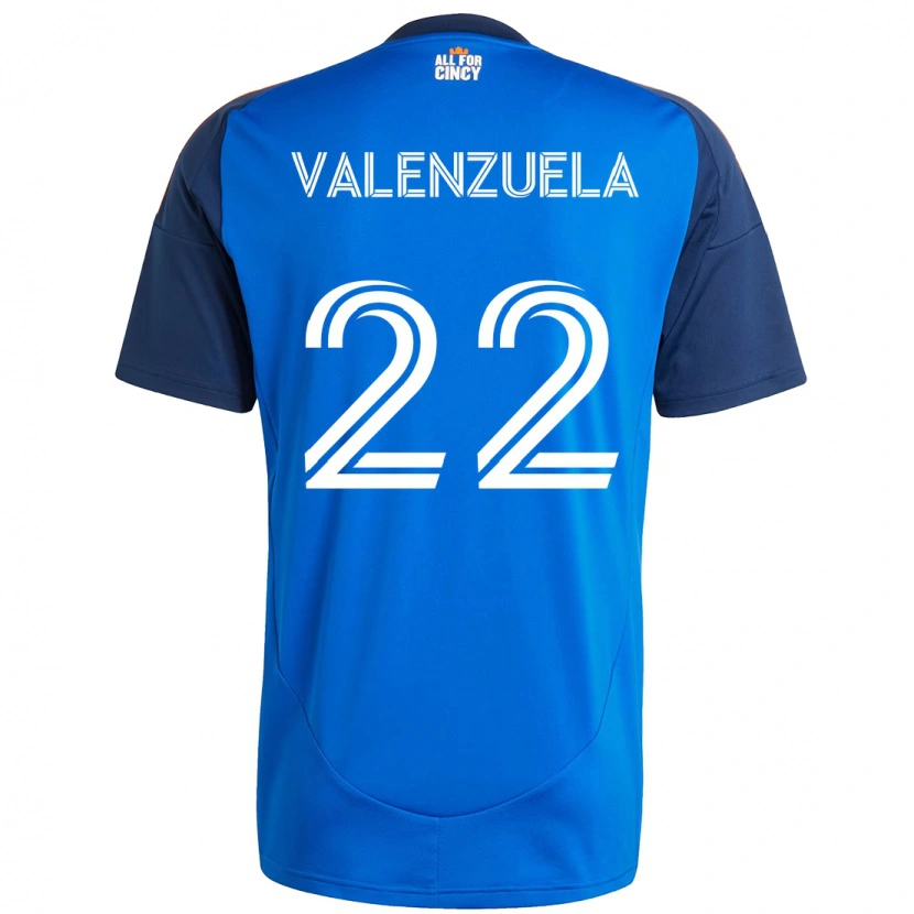 Danxen Niño Camiseta Gerardo Valenzuela #22 Blanco Azul Naranja 1ª Equipación 2025/26 La Camisa