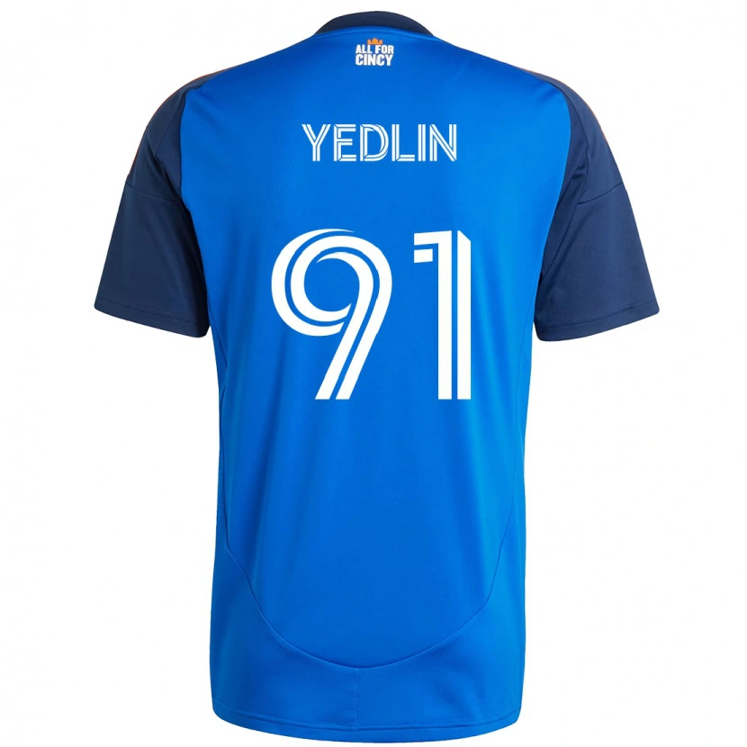 Danxen Niño Camiseta Deandre Yedlin #91 Blanco Azul Naranja 1ª Equipación 2025/26 La Camisa