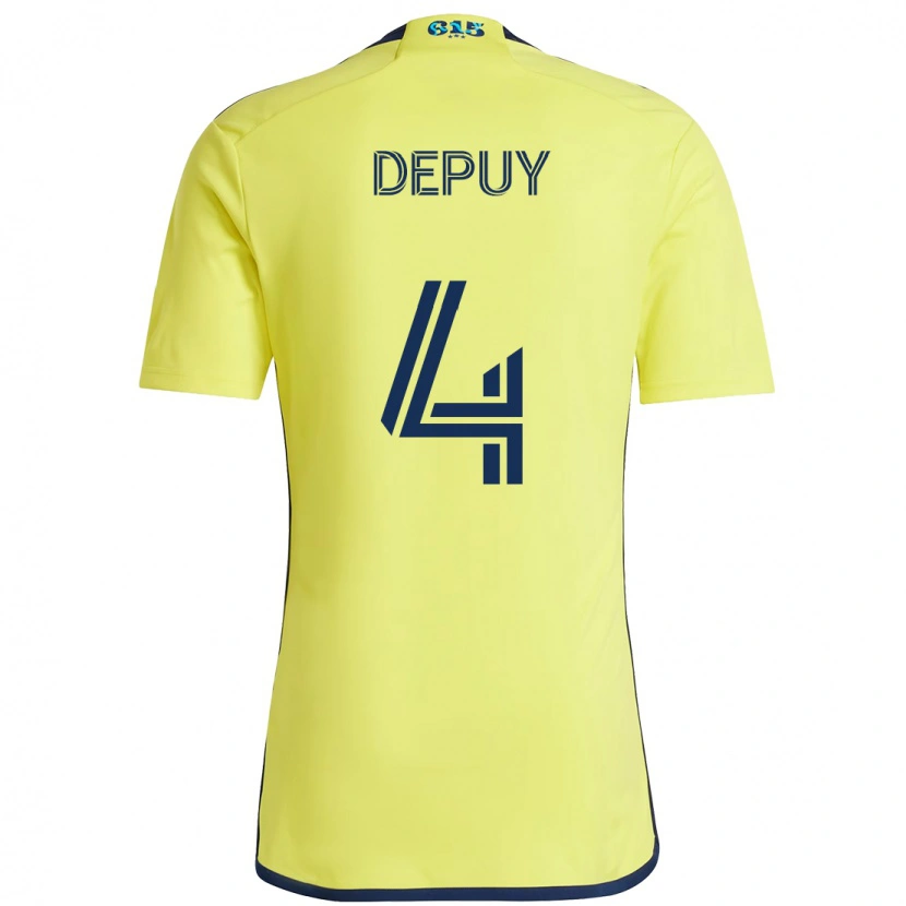 Danxen Niño Camiseta Nick Depuy #4 Azul Marino Amarillo 1ª Equipación 2025/26 La Camisa