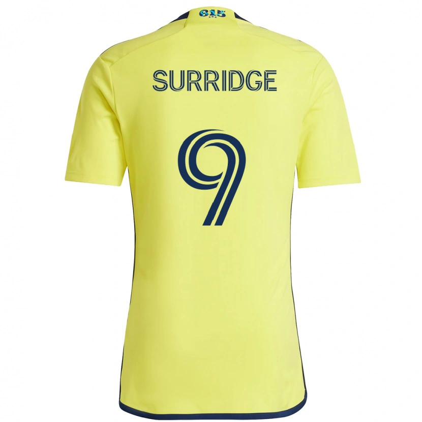 Danxen Niño Camiseta Sam Surridge #9 Azul Marino Amarillo 1ª Equipación 2025/26 La Camisa