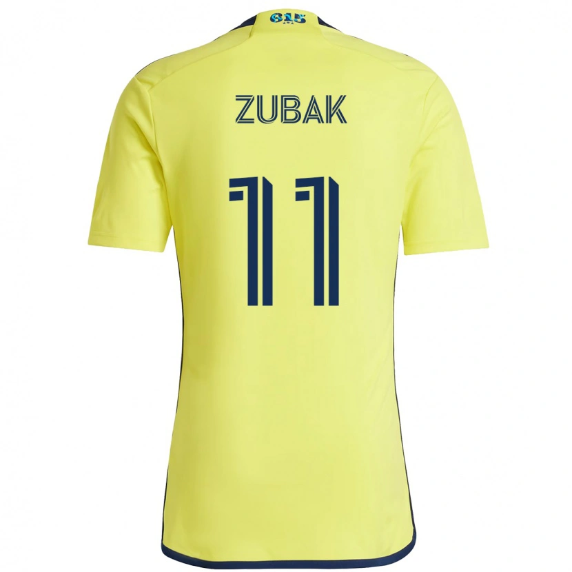 Danxen Niño Camiseta Ethan Zubak #11 Azul Marino Amarillo 1ª Equipación 2025/26 La Camisa