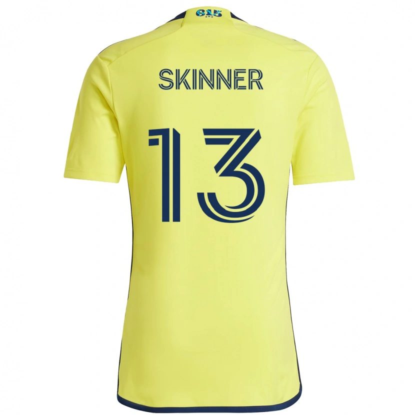 Danxen Niño Camiseta Joey Skinner #13 Azul Marino Amarillo 1ª Equipación 2025/26 La Camisa