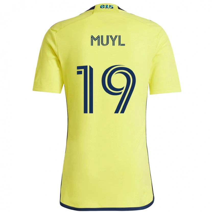 Danxen Niño Camiseta Alex Muyl #19 Azul Marino Amarillo 1ª Equipación 2025/26 La Camisa