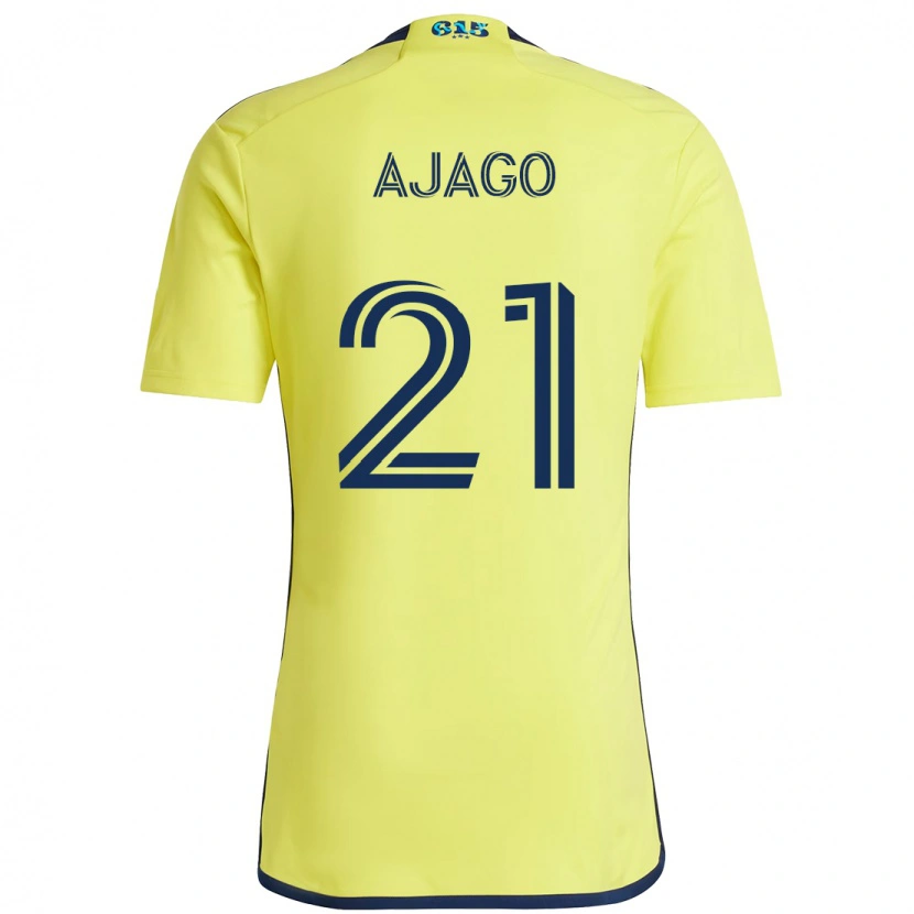 Danxen Niño Camiseta Forster Ajago #21 Azul Marino Amarillo 1ª Equipación 2025/26 La Camisa