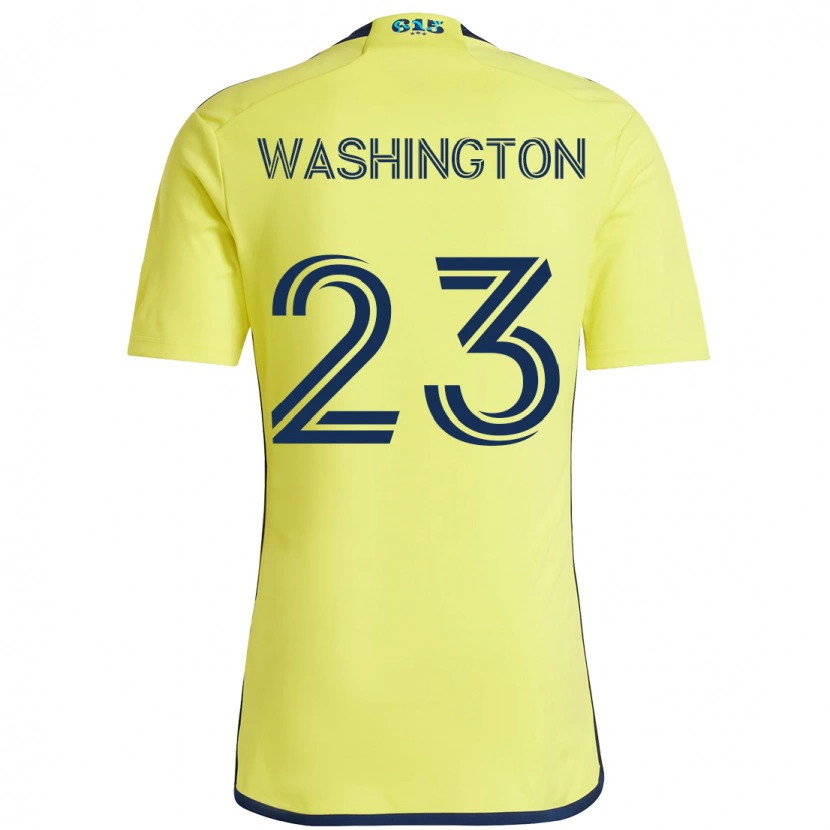 Danxen Niño Camiseta Taylor Washington #23 Azul Marino Amarillo 1ª Equipación 2025/26 La Camisa