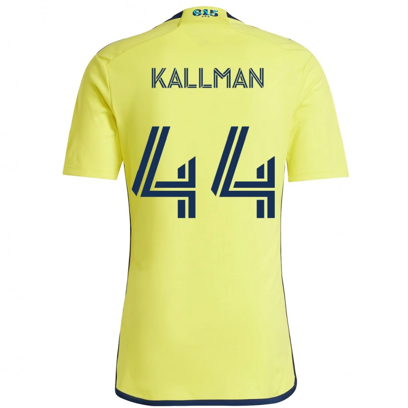 Danxen Niño Camiseta Brent Kallman #44 Azul Marino Amarillo 1ª Equipación 2025/26 La Camisa