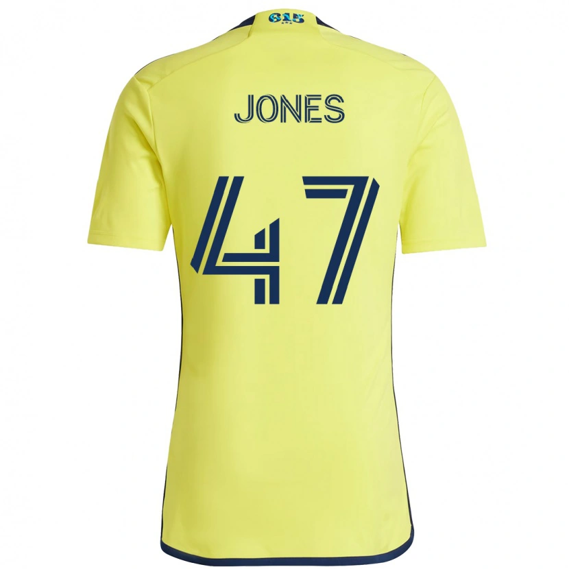 Danxen Niño Camiseta Isaiah Jones #47 Azul Marino Amarillo 1ª Equipación 2025/26 La Camisa