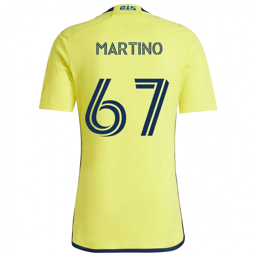 Danxen Niño Camiseta Ben Martino #67 Azul Marino Amarillo 1ª Equipación 2025/26 La Camisa