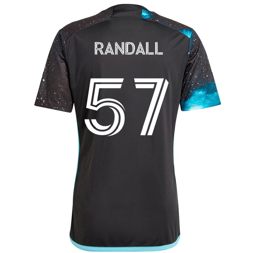 Danxen Niño Camiseta Darius Randell #57 Negro Azul 1ª Equipación 2025/26 La Camisa