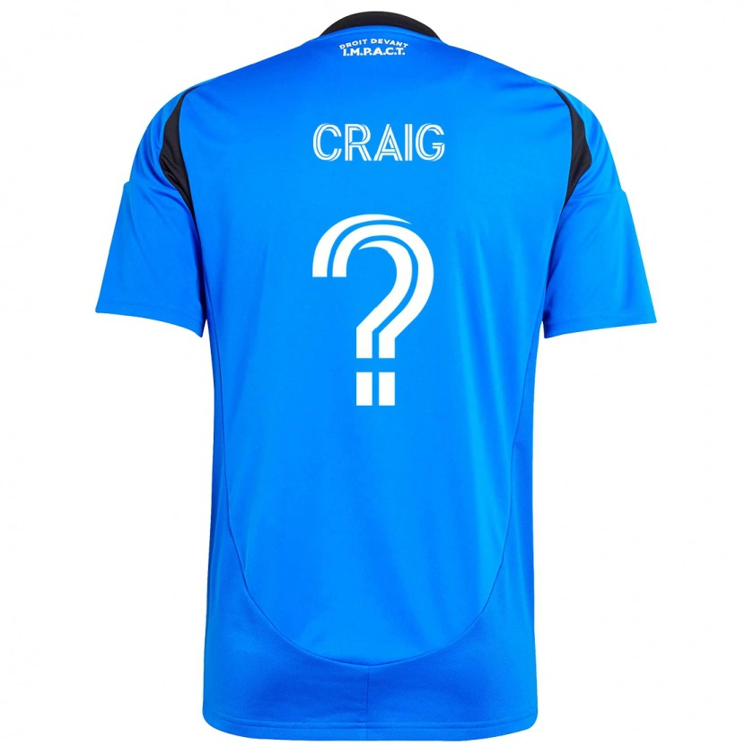 Danxen Niño Camiseta Brandan Craig #0 Azul Oscuro Negro 1ª Equipación 2025/26 La Camisa