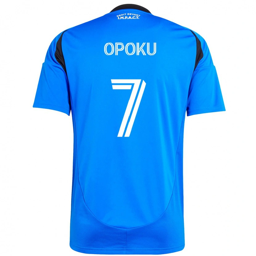 Danxen Niño Camiseta Kwadwo Opoku #7 Azul Oscuro Negro 1ª Equipación 2025/26 La Camisa