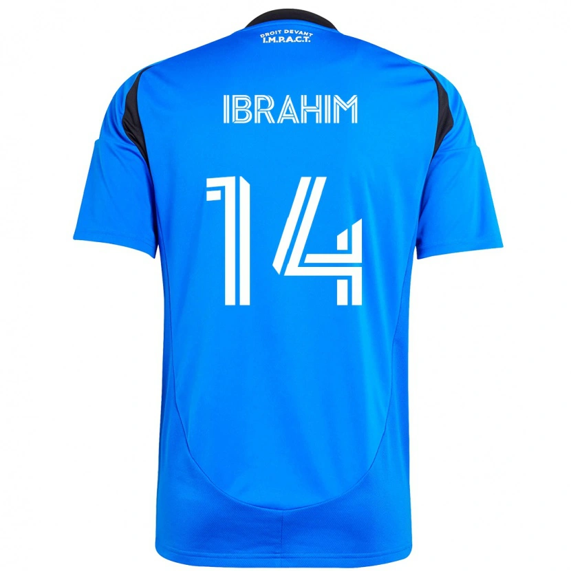 Danxen Niño Camiseta Sunusi Ibrahim #14 Azul Oscuro Negro 1ª Equipación 2025/26 La Camisa