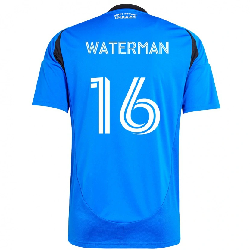 Danxen Niño Camiseta Joel Waterman #16 Azul Oscuro Negro 1ª Equipación 2025/26 La Camisa