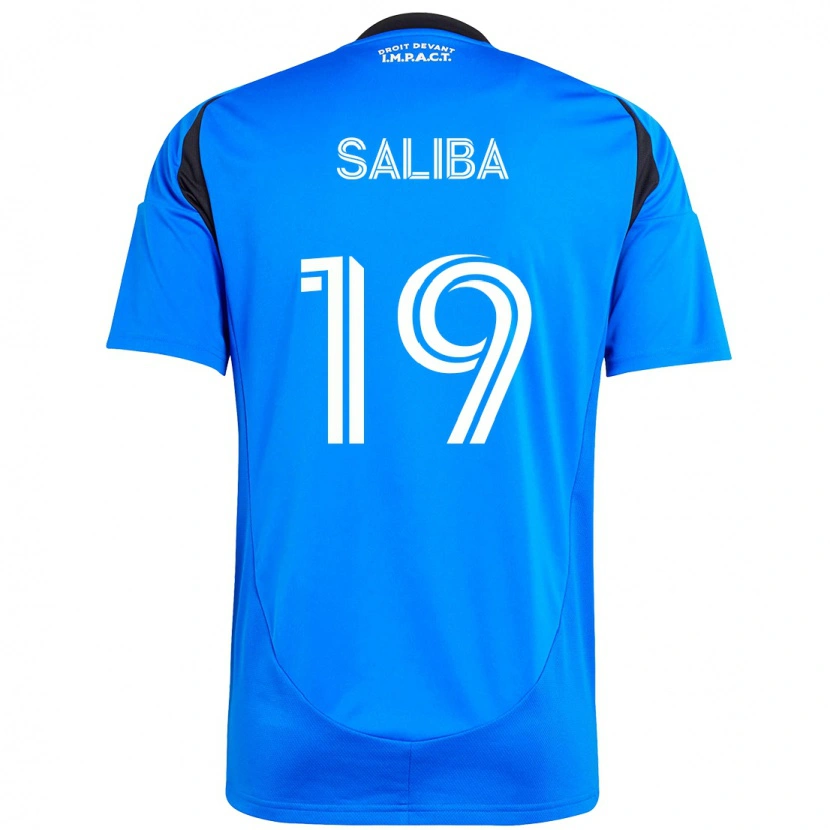 Danxen Niño Camiseta Nathan-Dylan Saliba #19 Azul Oscuro Negro 1ª Equipación 2025/26 La Camisa