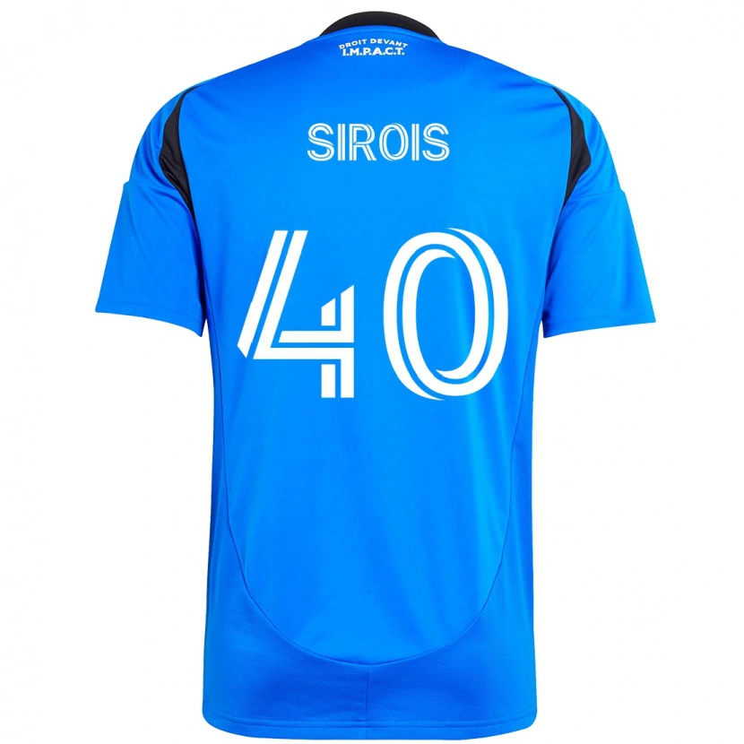 Danxen Niño Camiseta Jonathan Sirois #40 Azul Oscuro Negro 1ª Equipación 2025/26 La Camisa