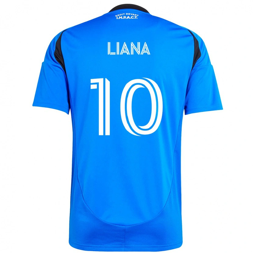 Danxen Niño Camiseta Tarasco Liana #10 Azul Oscuro Negro 1ª Equipación 2025/26 La Camisa