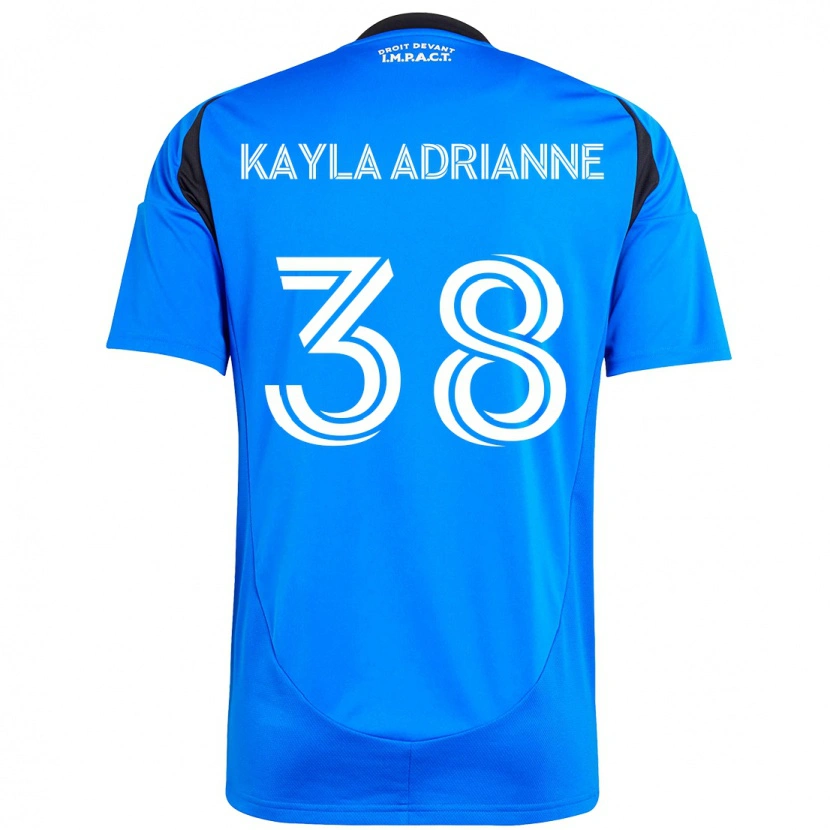 Danxen Niño Camiseta Kamdem Kayla Adrianne #38 Azul Oscuro Negro 1ª Equipación 2025/26 La Camisa