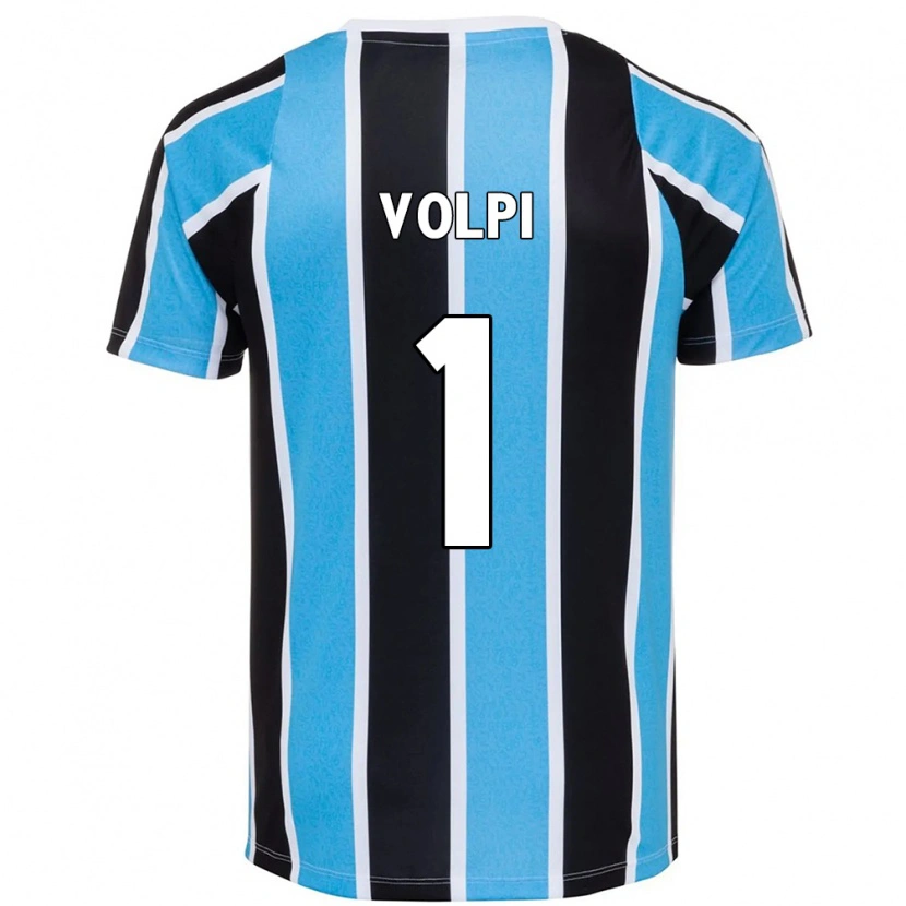 Danxen Niño Camiseta Tiago Volpi #1 Blanco Azul 1ª Equipación 2025/26 La Camisa