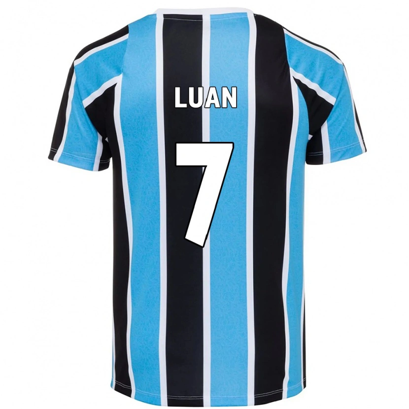 Danxen Niño Camiseta Luan #7 Blanco Azul 1ª Equipación 2025/26 La Camisa
