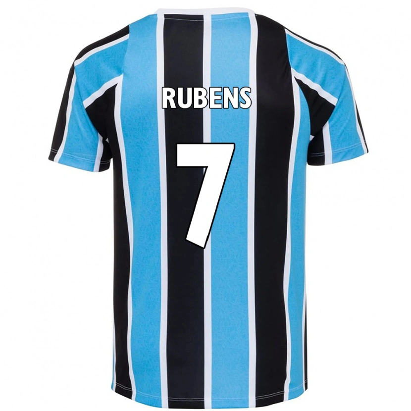 Danxen Niño Camiseta Rubens #7 Blanco Azul 1ª Equipación 2025/26 La Camisa