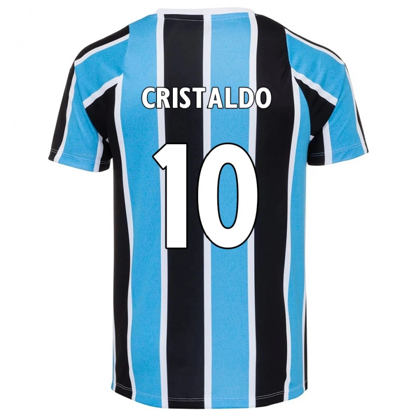 Danxen Niño Camiseta Franco Cristaldo #10 Blanco Azul 1ª Equipación 2025/26 La Camisa