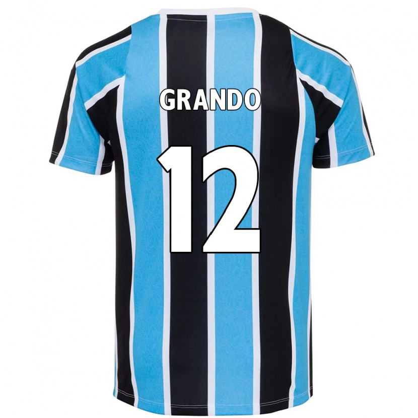 Danxen Niño Camiseta Gabriel Grando #12 Blanco Azul 1ª Equipación 2025/26 La Camisa