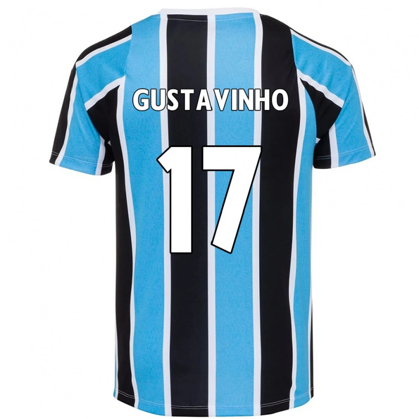 Danxen Niño Camiseta Gustavinho #17 Blanco Azul 1ª Equipación 2025/26 La Camisa
