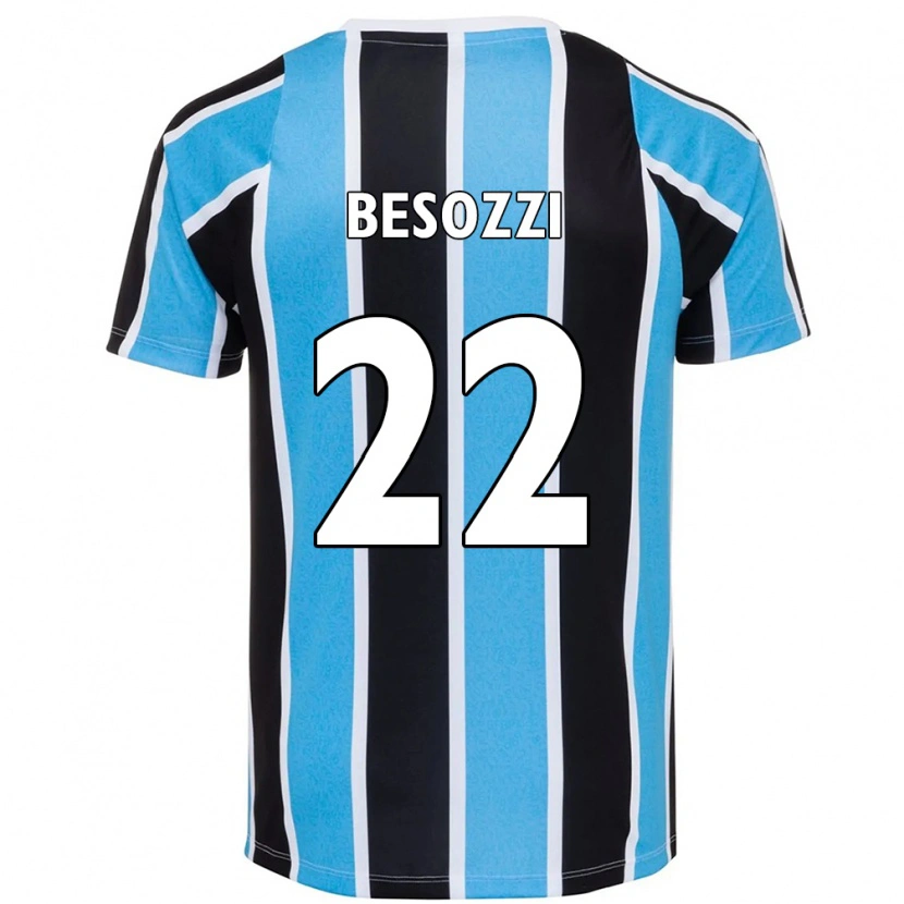 Danxen Niño Camiseta Lucas Besozzi #22 Blanco Azul 1ª Equipación 2025/26 La Camisa