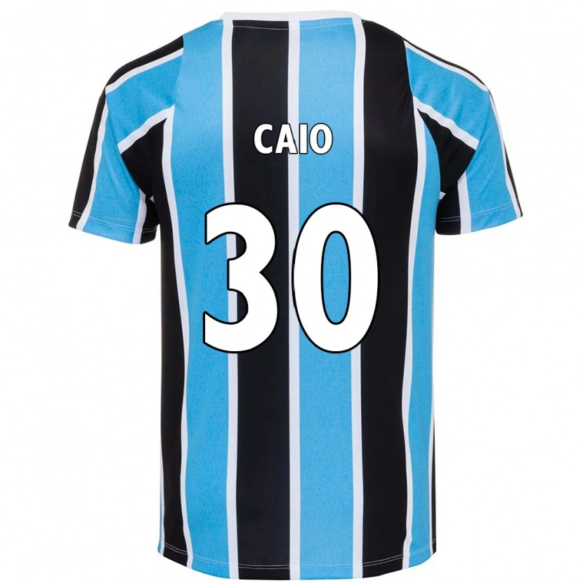 Danxen Niño Camiseta Rodrigo Caio #30 Blanco Azul 1ª Equipación 2025/26 La Camisa