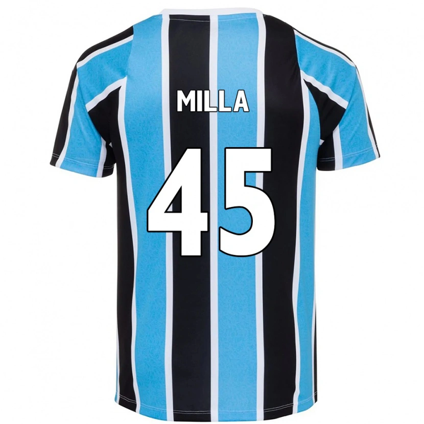 Danxen Niño Camiseta Lucas Milla #45 Azul Negro Blanco 1ª Equipación 2025/26 La Camisa