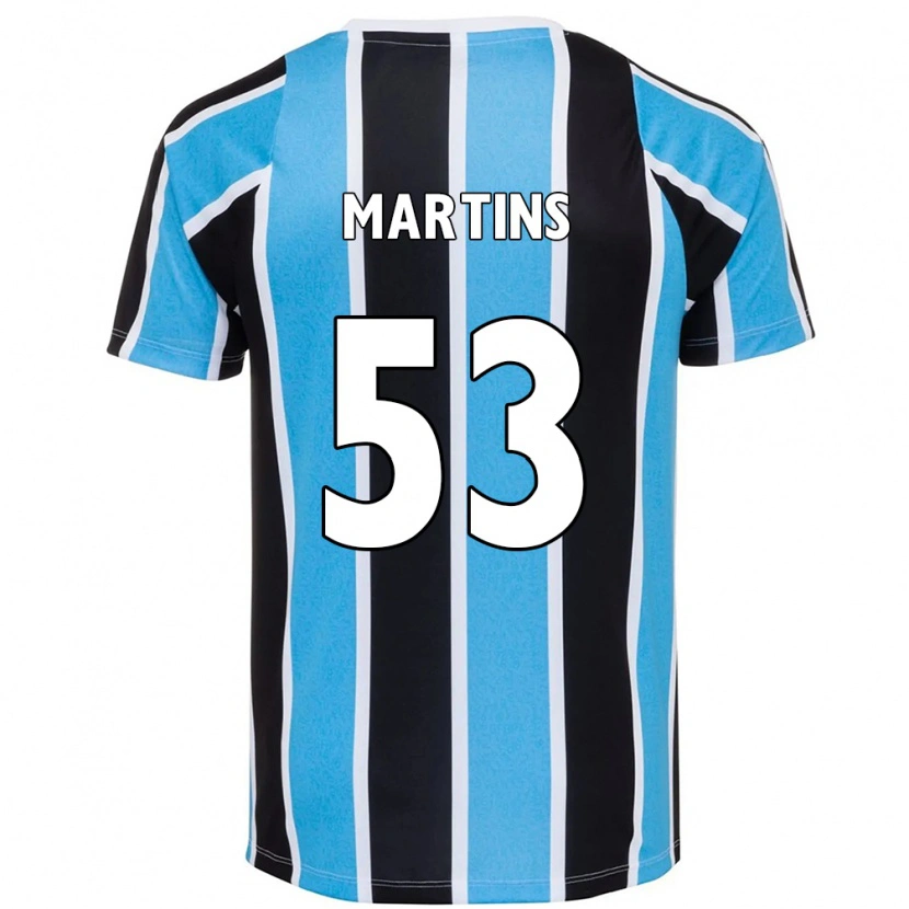 Danxen Niño Camiseta Gustavo Martins #53 Blanco Azul 1ª Equipación 2025/26 La Camisa