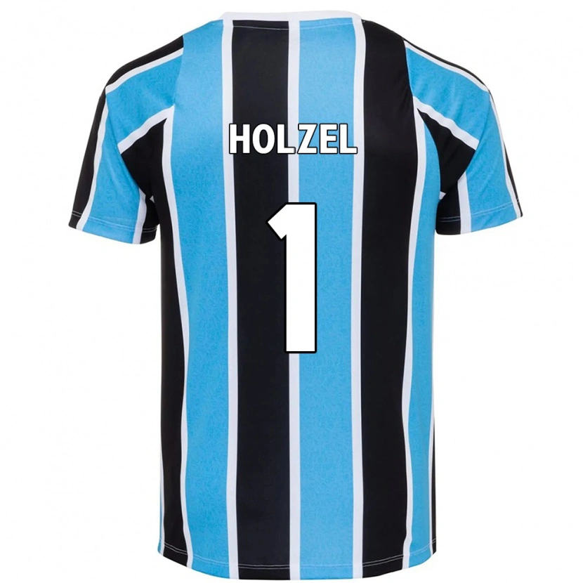 Danxen Niño Camiseta Vivi Holzel #1 Blanco Azul 1ª Equipación 2025/26 La Camisa