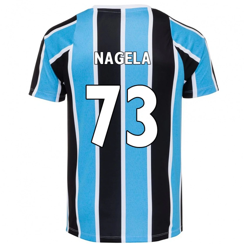 Danxen Niño Camiseta Nágela #73 Blanco Azul 1ª Equipación 2025/26 La Camisa