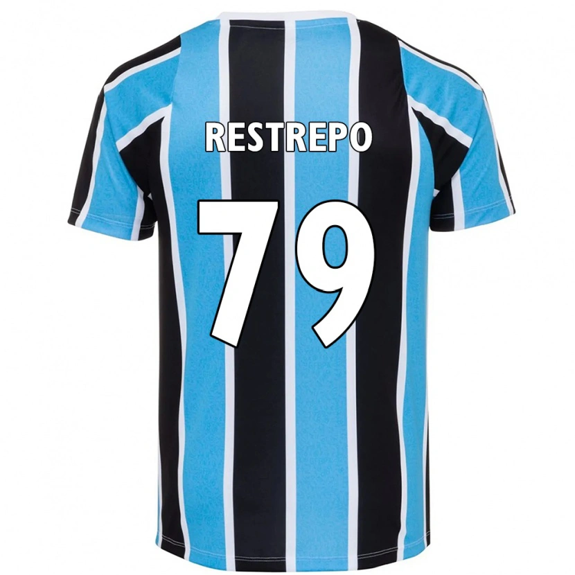 Danxen Niño Camiseta Kelly Restrepo #79 Azul Negro Blanco 1ª Equipación 2025/26 La Camisa